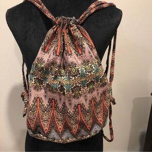 Bohemian inspired cinch bag
